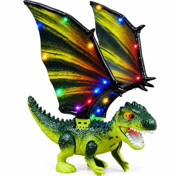 Іграшка динозавр з крилами Dinosaur Wings 65 см дитячі крила на спину з LED-підсвіткою музикою та рухомими лапами від 3 років