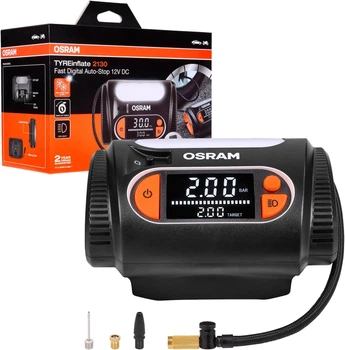 Компресор автомобільний OSRAM TYREinflate OTI2130 цифровий дисплей, з автостопом 180W 12V