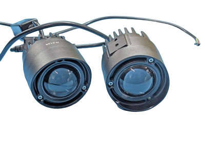 Комплект універсальних Bi-LED фар StarLight HP-GZD-352-01 лінзи круглі біле+жовте/ближнє+дальнє світло 12/24V (2 шт)