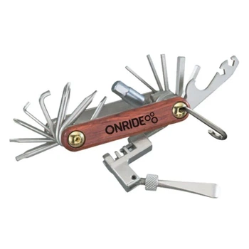 Мультитул ONRIDE Swing 20 функций из стали Cr-V с деревянными ручками
