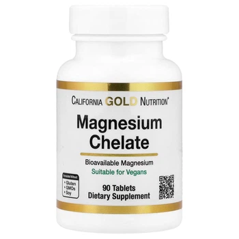 California Gold Nutrition хелат магния с кальцием 210 мг 90 таблеток 105 мг в 1 таблетке витамин магне магний хелатный