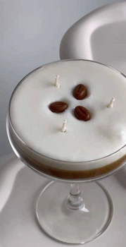Свічка соєва інтер'єрна Coffee Cocktail Ice Latte кавова