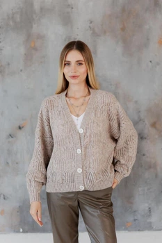 Кардиган жіночий Мереживо ART KNIT лляний, S-M 045754