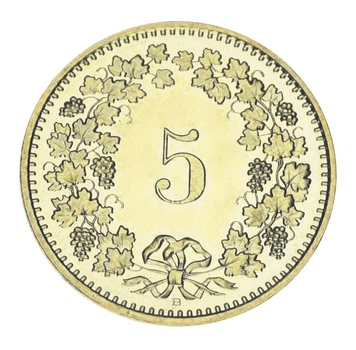 Монета Швейцария 5 раппен 2023 UNC