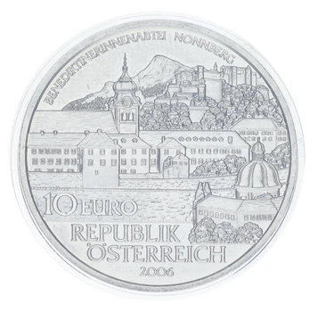 Монета Австрия 10 евро 2006 Серебро AU-UNC Ноннбергское аббатство (Ag 925, 17,3 грамма)
