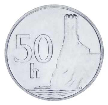 Монета Словакия 50 геллеров 1993 UNC