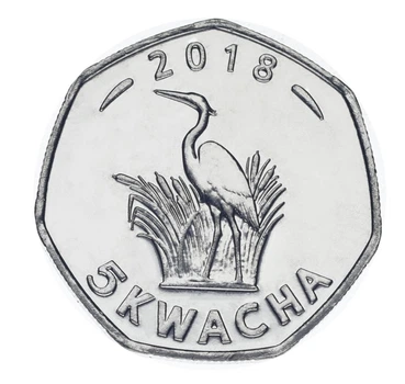 Монета colue 5 квача 2018 UNC Птахина Цапля