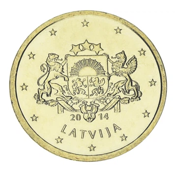 Монета Латвія 10 євроцентів 2014 UNC