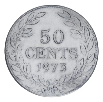 Монета Ліберія 50 центів 1973 AU-UNC