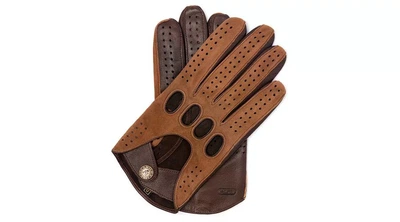 Рукавички чоловічі натуральна шкіра, замша Alpa Gloves 123-18 розмір 8,5 автомобільні коричневі