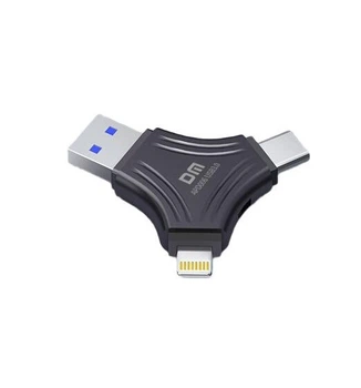 Флеш пам'ять USB DM APD006 64GB USB 3.2 Gen1 + Type-C + Lightning