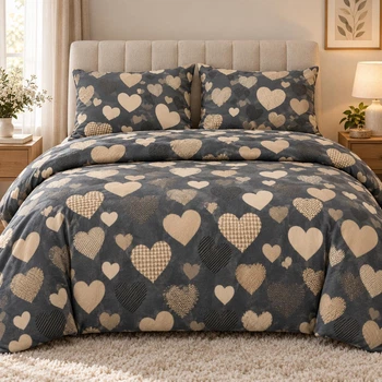 Комплект постільної білизни PERYNKA з байки Amour Grey 200×220 см