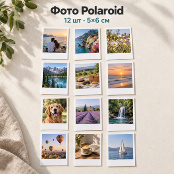 Набор фото в стиле Polaroid 5х6 см 12 шт