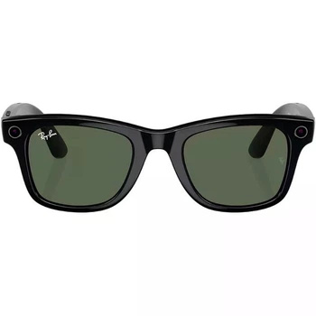 Cмарт-очки Ray-Ban Meta Wayfarer Shiny Black Frame Green Lenses (RW4006 601/71 50-22) [101567]