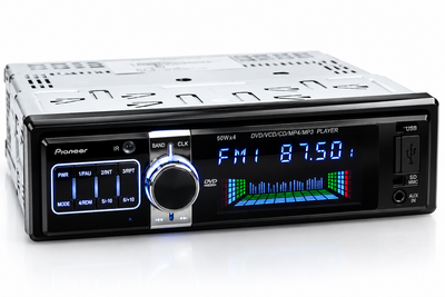 Автомагнитола 1 DIN 102 с DVD, USB, SD/MMC, AUX и съемной панелью
