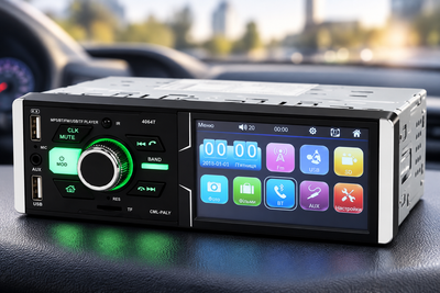 Автомагнитола 4064T 1 DIN с сенсорным экраном 4,1”, Bluetooth, 2×USB и пультом на руль
