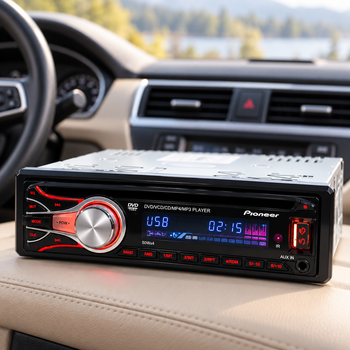 Автомагнитола MP4 3227 с DVD-приводом, USB, SD, AUX и пультом ДУ, 1 DIN