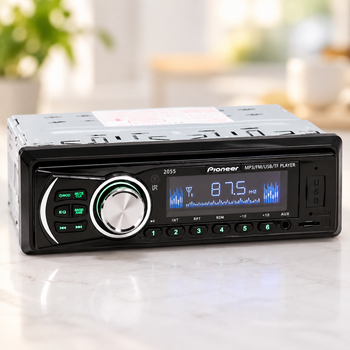 Автомагнитола Pioneer 2055 1 DIN MP3/USB/SD/FM/AUX, 4×50 Вт, с пультом ДУ