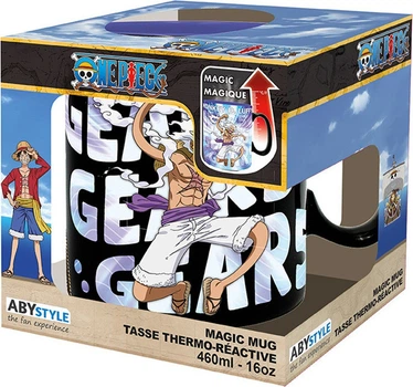 Термочашка Abystyle One Piece Gear 5th змінює колір під впливом тепла 460 мл ABYMUGA684 (3665361170617)