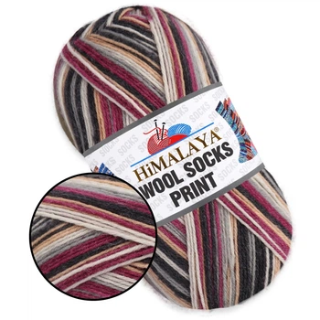 Пряжа Himalaya Socks Print, №29-03 - носочная пряжа для вязания носков, гольфов и аксессуаров, с шерстью Superwash, 100г/400м