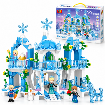 Конструктор Frozen Ледяной замок Эльзы 504 детали с фигурками для детей от 8 лет