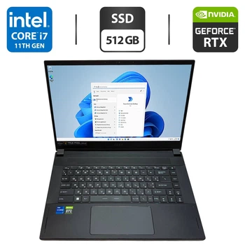 Игровой ноутбук MSI Creator 15 A11UH / 15.6" (3840x2160) OLED / Intel Core i7-11800H (8 (16) ядер по 1.9 - 4.6 GHz) / 16 GB DDR4 / 512 GB SSD / nVidia GeForce RTX 3080, 8 GB GDDR6, 256-bit / WebCam б/у