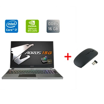 Ігровий ноутбук Б-клас AORUS 15G WR / 15.6" (1920x1080) IPS / Intel Core i7-10750H (6 (12) ядер по 2.6 - 5.0 GHz) / 16 GB DDR4 / 512 GB SSD / nVidia GeForce RTX 2070, 8 GB GDDR6, 256-bit / WebCam / Windows 10 б/в + Подарунок Бездротова миша / USB