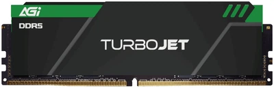 DDR5 16Gb 6000MHz AGI TURBOJET Black Heatsink Green lightbar, Retail