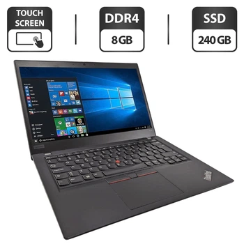 Ультрабук Lenovo Yoga X390 / 13.3" (1920x1080) IPS Touch / Intel Core i5-8265U (4 (8) ядра по 1.6 - 3.9 GHz) / 8 GB DDR4 / 240 GB SSD / Intel UHD Graphics 620 / WebCam б/в