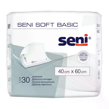 Пелюшки гігієнічні поглинаючі Seni Soft Basic (40х60 см) 30 шт.