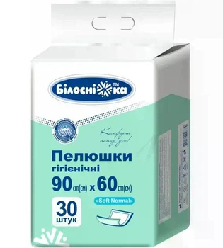 Одноразовые пеленки Белоснежка Soft Normal (90х60 см) 30 шт.