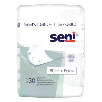 Пелюшки гігієнічні поглинаючі Seni Soft Basic (60х60 см) 30 шт.