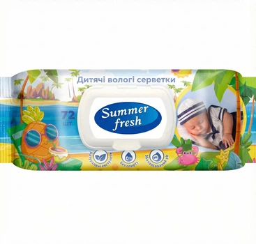 Влажные салфетки для детей Summer Fresh Детские 72 шт.