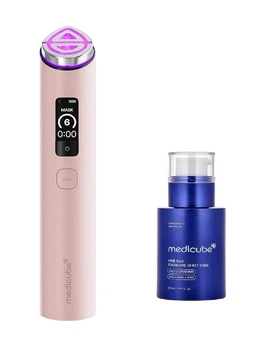 Пристрій для догляду за шкірою 7 в 1 Medicube AGE-R Booster Pro X2, Pink (рожевий) та сироватка Medicube OneDay Exosome Shot 2000, 30 мл