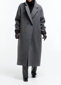 Пальто H&M 18485 Темний сірий L (1229)