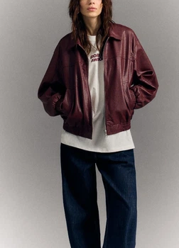 Куртка Bershka 18621 Бордовий L (1524)