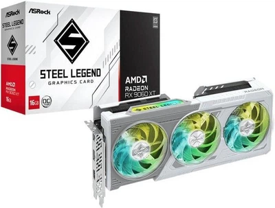 Видеокарта ASRock Radeon RX 9060 XT Steel Legend 16GB OC (RX9060XT SL 16GO)