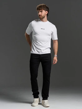 Стрейчевые базовые джинсы Slim Fit без потертостей ISSA PLUS GN4-180 36 черные (issa2007682870943)