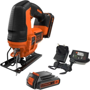 Пила лобзиковая аккумуляторная BLACK+DECKER BDCJS18 (18В, 55 мм, 2500 об/хв) + 1АКБ 1.5Ah + ЗУ электролобзик (44239)