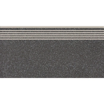 Ступенька из керамогранита Milton Graphite Steptread графитовая 8x598x298 мм