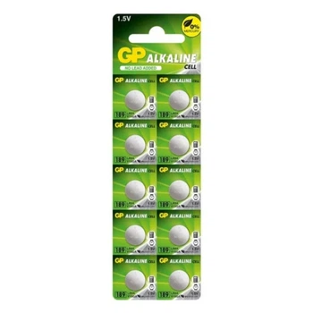 Батарейки GP ALKALINE AG10 1.5V щелочные для часов игрушек и мелкой электроники 10 шт