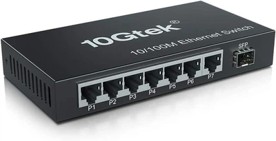 Сетевой коммутатор 10Gtek F0107-SFP 8× Fast Ethernet + 1× SFP