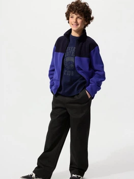 Подростковые школьные брюки для мальчика Uniqlo 952200555 152 см Черные (1161334274)
