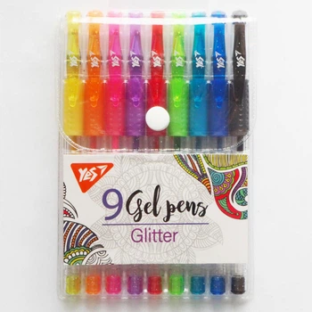 Набір гелевих ручок YES Glitter 9 кольорів (420431)