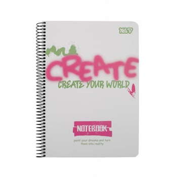Блокнот Yes Create A5 80 арк. клітинка спіраль (152307)