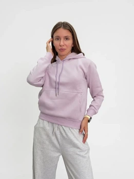 Жіноче однотонне худі на флісі Pink Daisy Світло-рожевий M (7432)