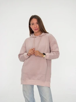 Жіноче однотонне худі Pink Daisy Пудровий M (6205)