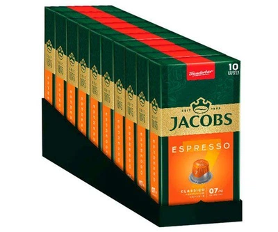 Кофе Jacobs Espresso 7 Classico, 100 капсул Nespresso