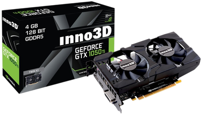 Видеокарта GeForce GTX 1050 Ti 4GB Inno3D Twin X2 (N105T-1DDV-M5CM) Б/У