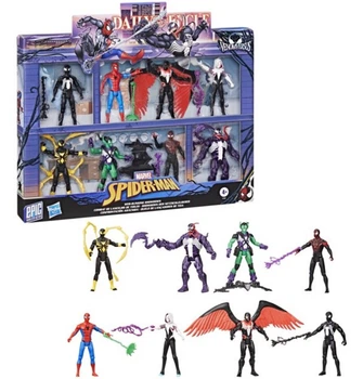 Набор Фигурок Марвел Веном Человек Паук 8 шт Marvel Spider-Man VenomVersus Epic World of Action Hasbro G1407